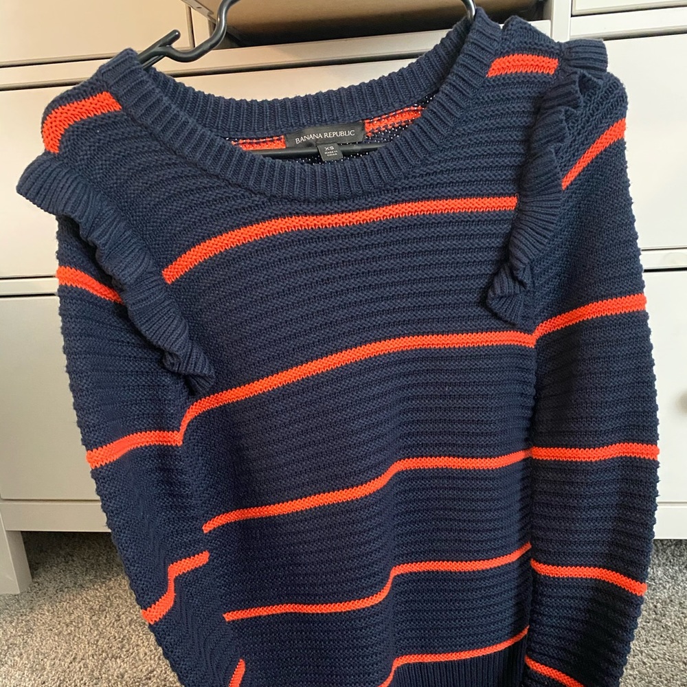 Banana Republic Shoulder Ruffle Sweater